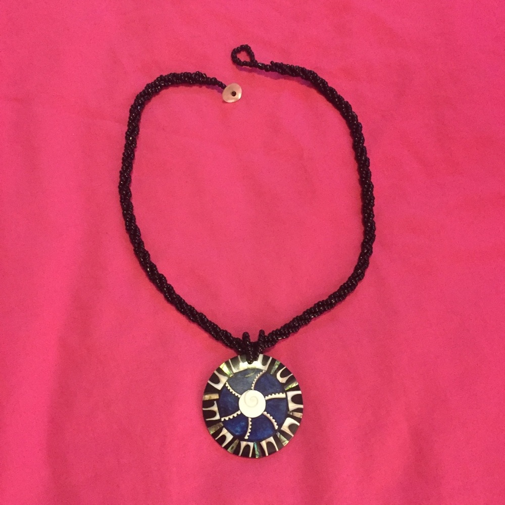 Handmade beaded statement necklace